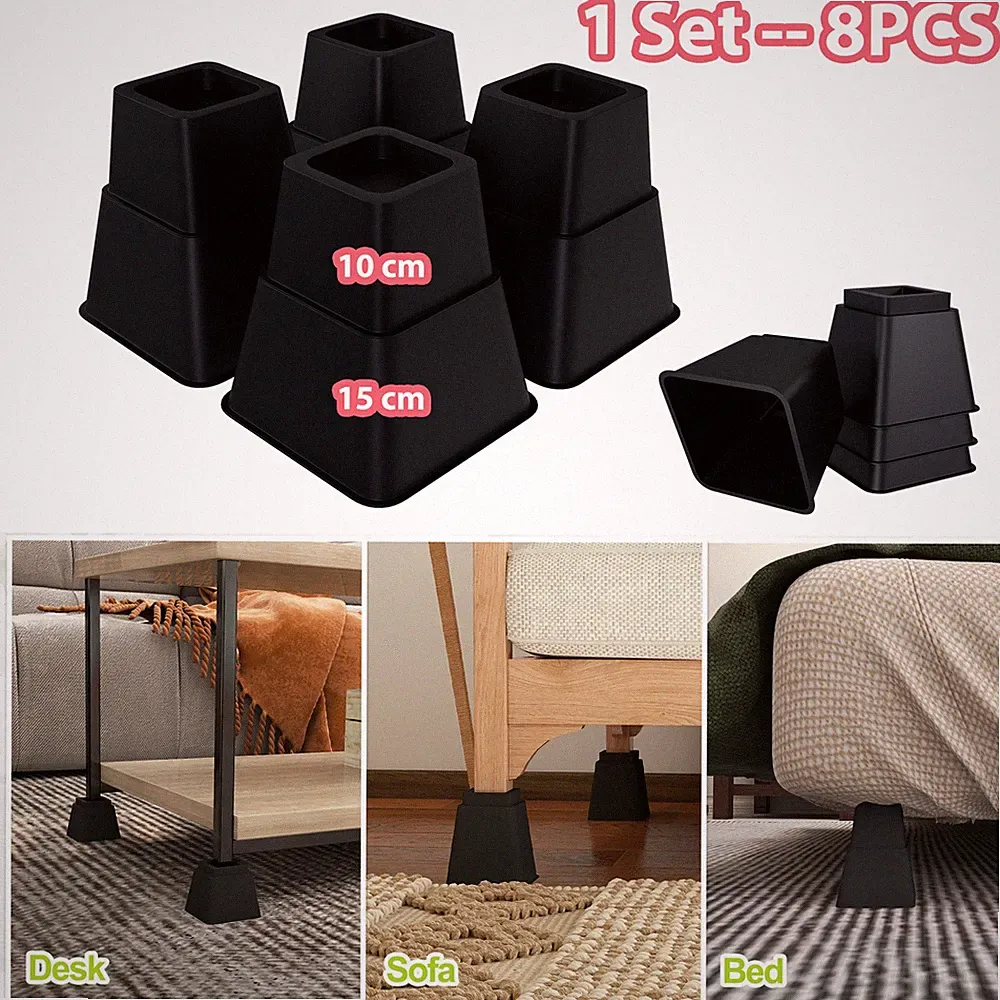 8 Stück Möbelerhöher Möbelerhöhung Sofafüß Bett Sofa Sessel Gleiter Aufstehhilfe