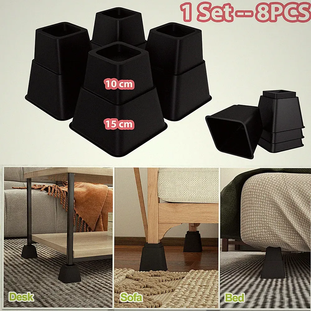 8 Stück Möbelerhöher Möbelerhöhung Sofafüß Bett Sofa Sessel Gleiter Aufstehhilfe