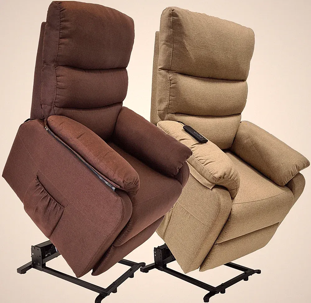 abc HOME Relaxsessel | Aufstehhilfe Elektrisch oder Manuell | Massage | Braun
