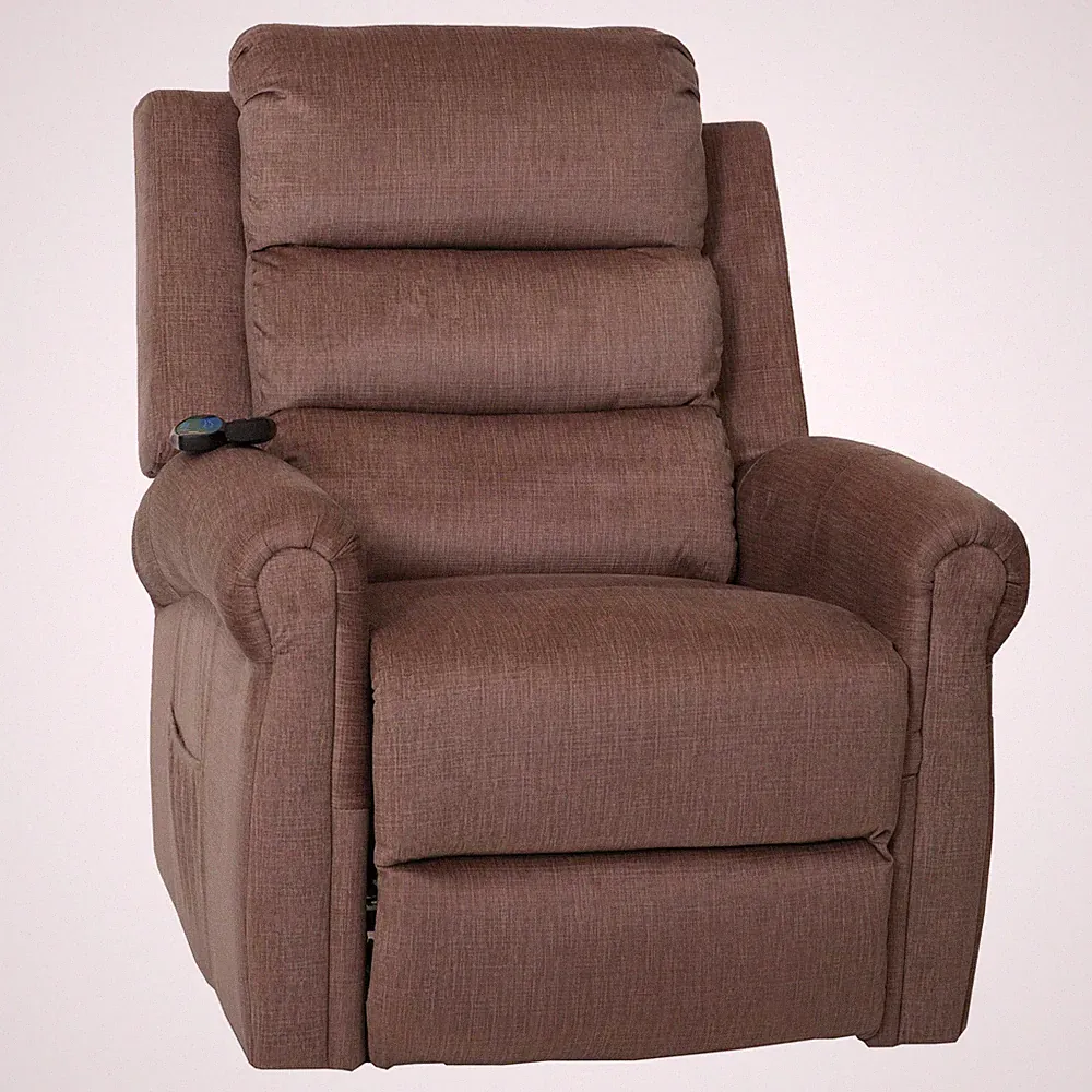 B-Ware Fernsehsessel MCW-K63, Aufstehhilfe Massage, Chenille, braun