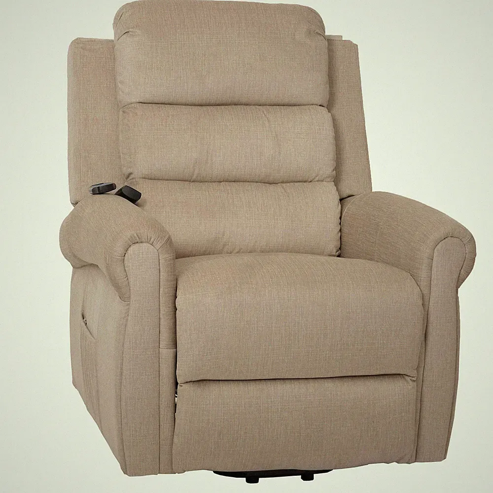 B-Ware Fernsehsessel MCW-K63, Aufstehhilfe Massage, Chenille, creme