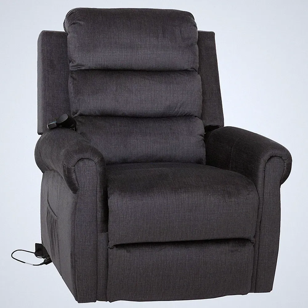 B-Ware Fernsehsessel MCW-K63, Aufstehhilfe Massage, Chenille, dunkelgrau