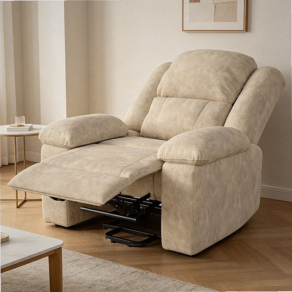 Elektrisch Aufstehhilfe Relaxsessel mit Massagefunktion und verstellbar Grau