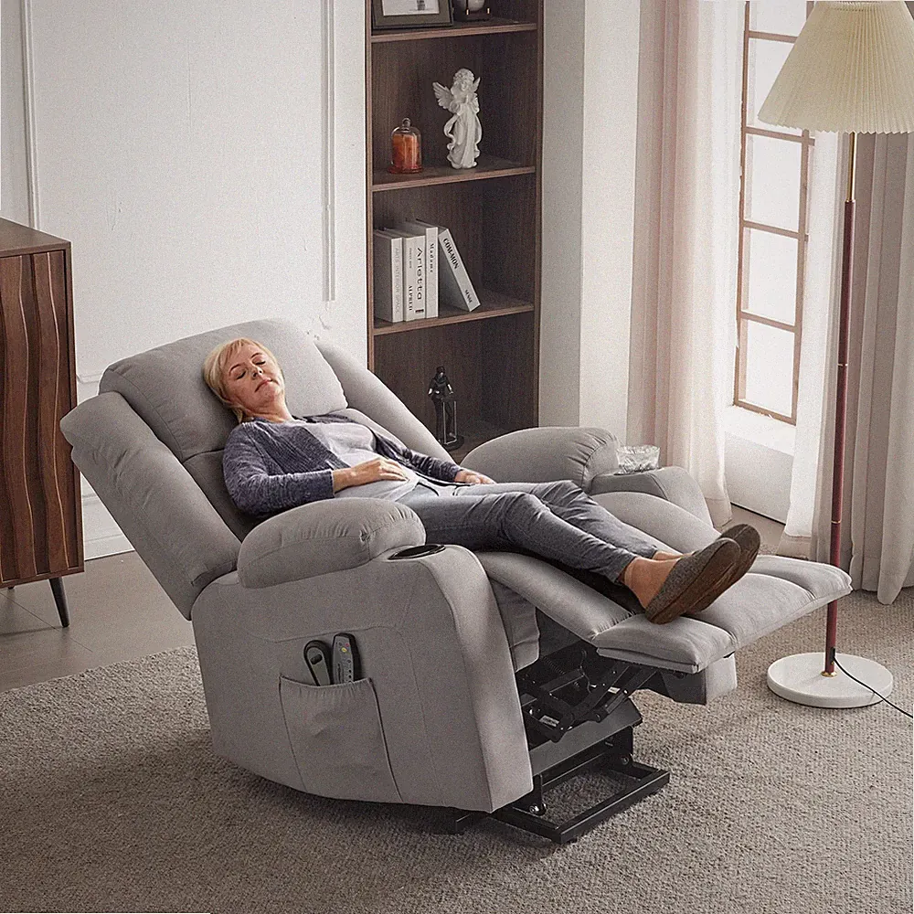 Elektrischer Liegesessel mit Hebefunktion Massagesessel Relaxsessel für älter