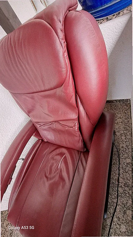 Fernsehsessel elektrisch mit Aufstehhilfe & Massage, Leder rot