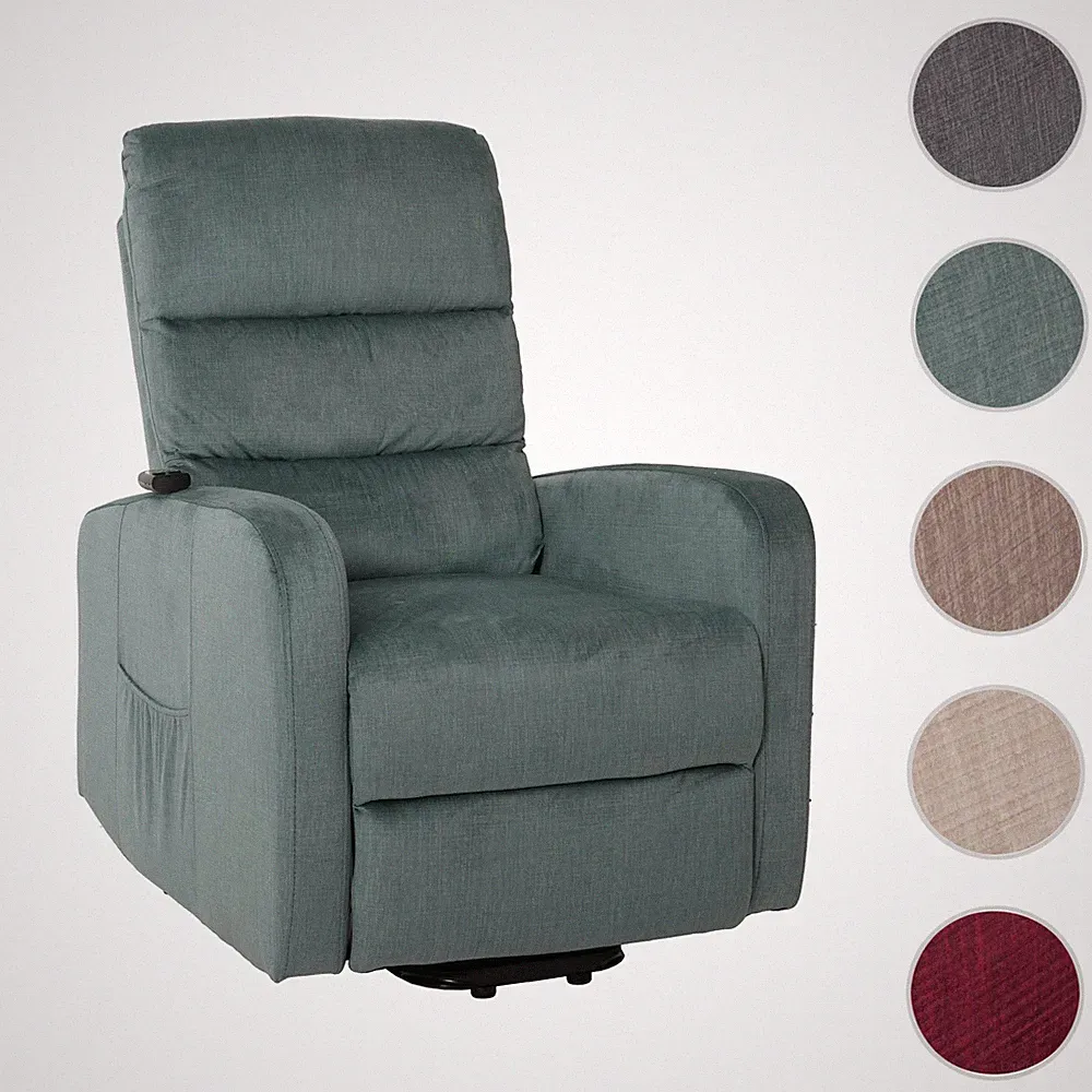 Fernsehsessel HWC-K62, Relaxsessel, Aufstehhilfe elektrisch, Metall Chenille