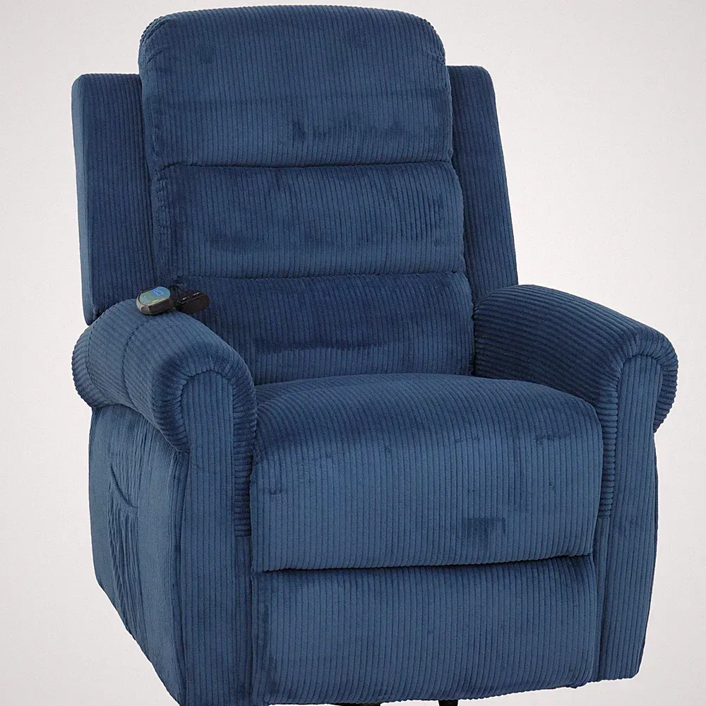 Fernsehsessel HWC-K63, Aufstehhilfe Massage Heizfunktion, Stoff (220g/m²) Cord