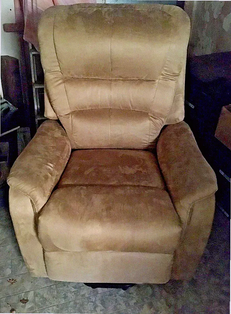 Fernsehsessel TV Relax Sessel 2 getrennte MOTOREN Mikrofaser umbra/beige