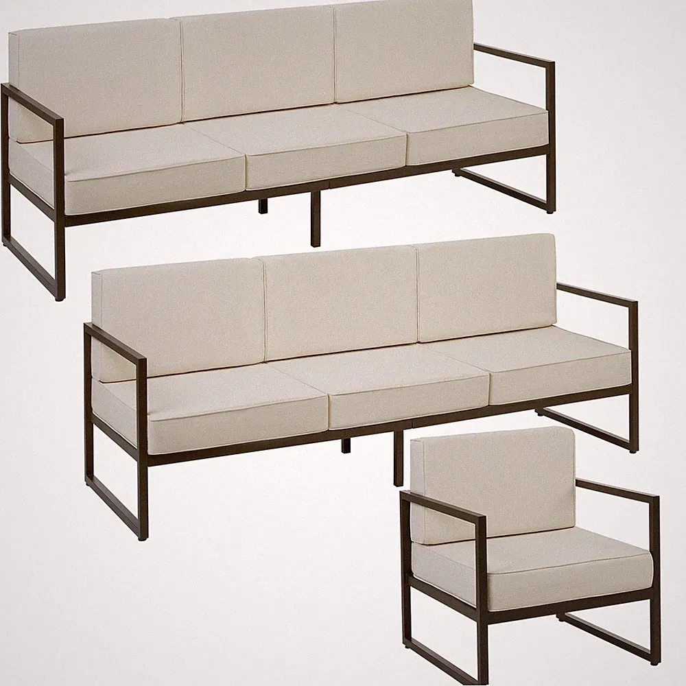 Garten-Loungeset Gartensofa Sessel Gartenmöbel 7 Personen Outdoorsofa wasserabw.