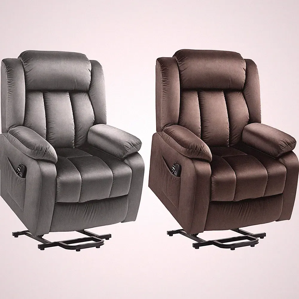 HOMCOM Fernsehsessel mit Aufstehhilfe Relaxsessel mit Vibrationsmassage