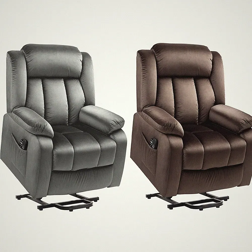 HOMCOM Fernsehsessel mit Aufstehhilfe Relaxsessel mit Vibrationsmassage