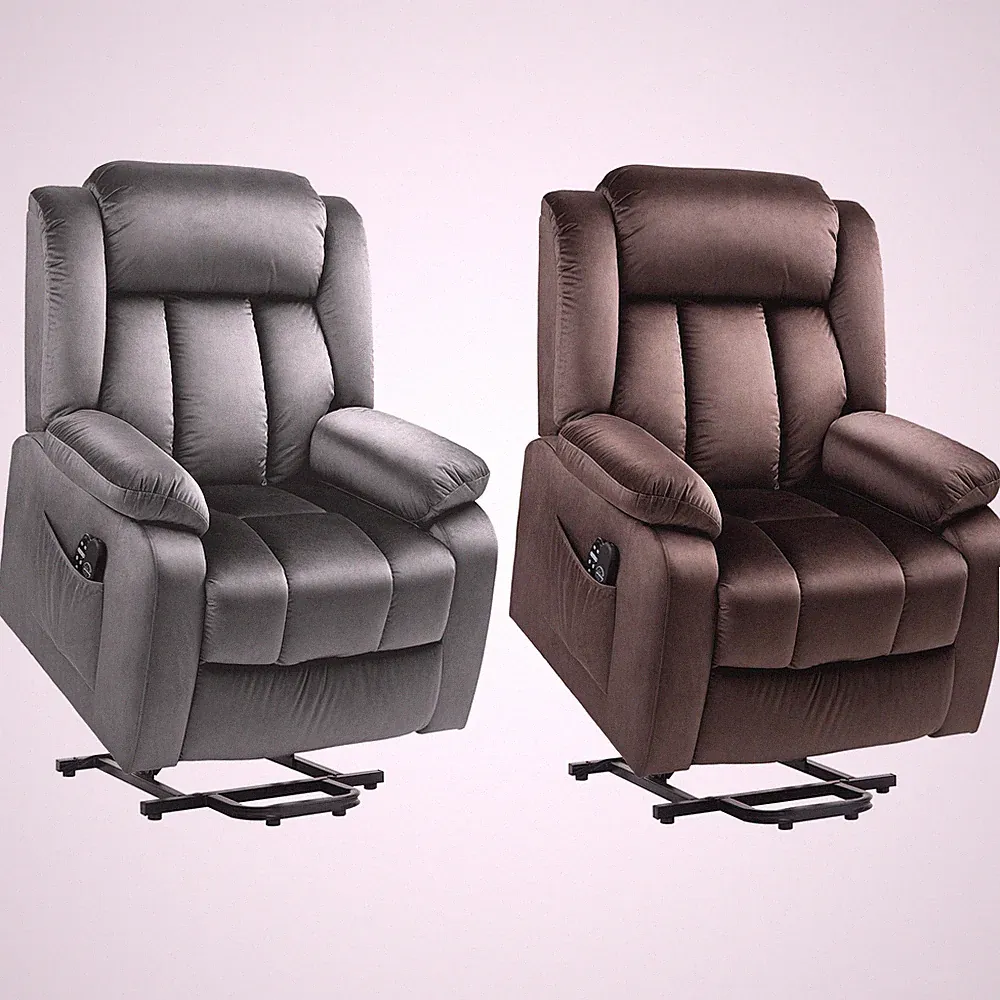 HOMCOM Fernsehsessel mit Aufstehhilfe Relaxsessel mit Vibrationsmassage