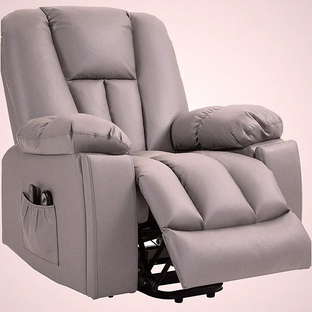HOMCOM Fernsehsessel Relaxsessel mit Aufstehhilfe Liegefunktion Refurbished