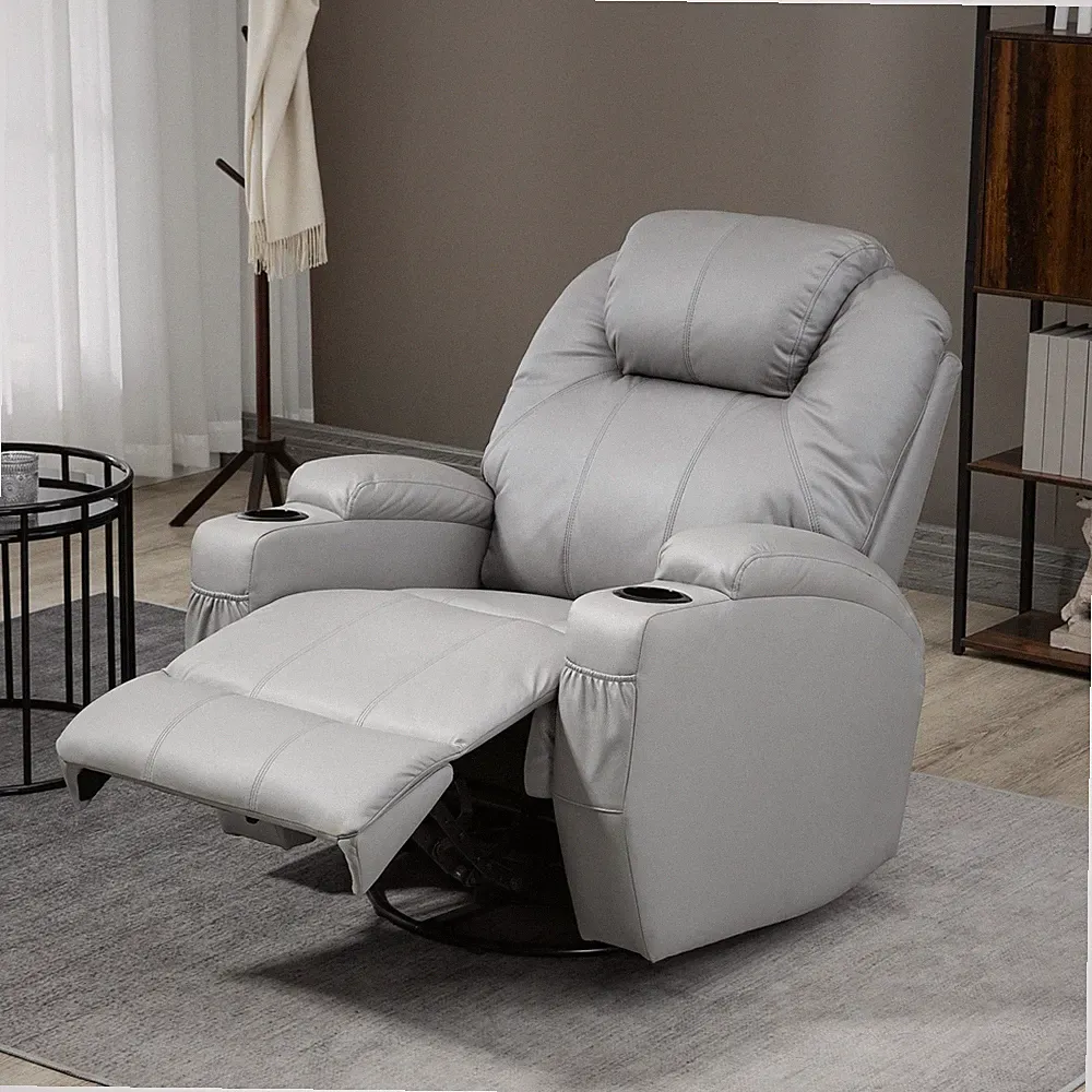 HOMCOM Massagesessel Ruhesessel Relaxsessel mit Massagefunktion, Kunstleder