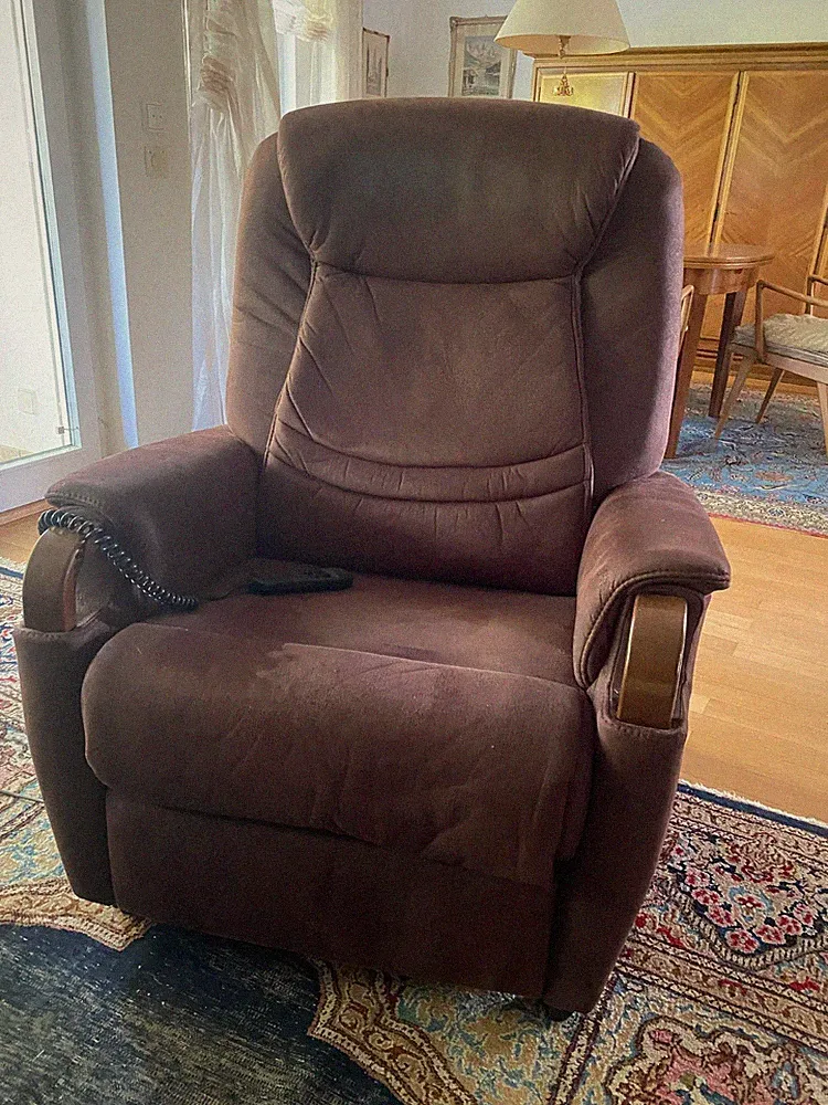 HUKLA Relaxsessel elektrisch mit Aufstehhilfe – HU-AP18002 – Stoff Espresso