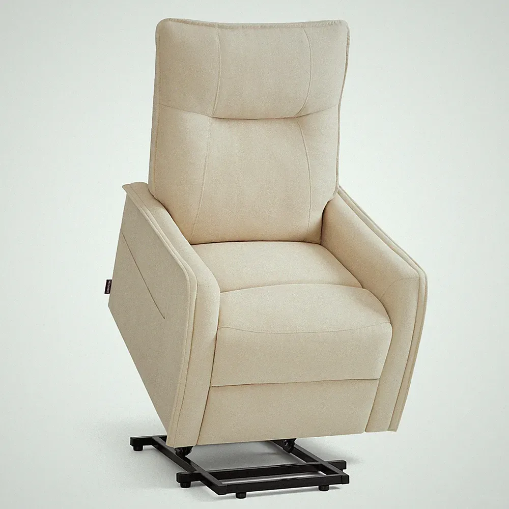 M MCombo Elektrischer kleiner Aufstehsessel 7089 (Stoff, Beige)