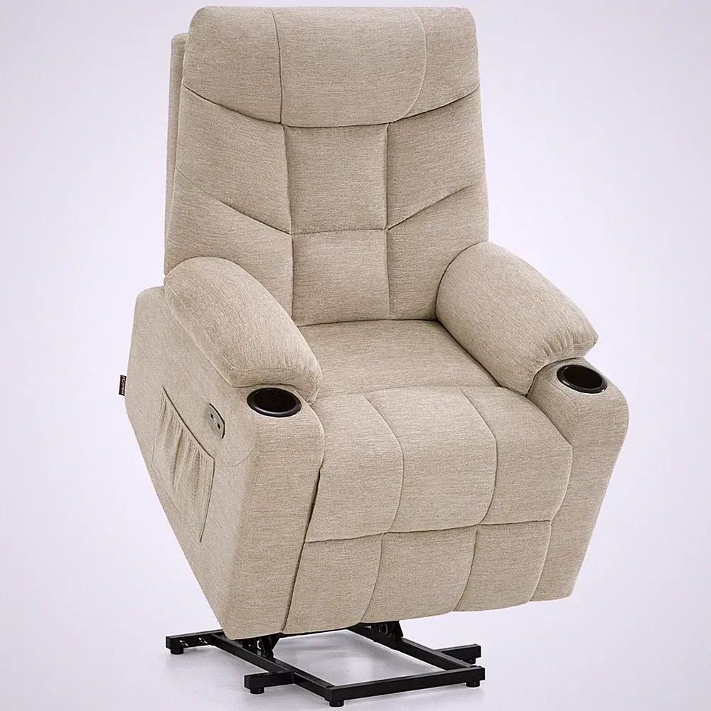 M MCombo Fernsehsessel mit Aufstehhilfe 7286 (Stoff, Beige)