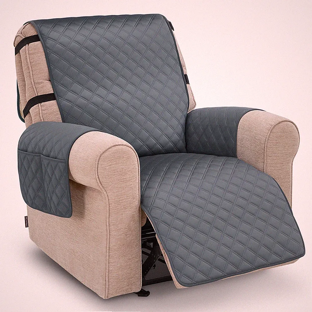 M MCombo Sesselschoner für Relaxsessel C1815 (Grau/Samt)