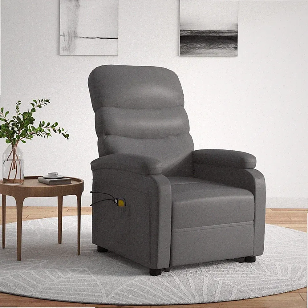 Massagesessel Aufstehhilfe Fernsehsessel Relaxsessel Sessel Kunstleder vidaXL