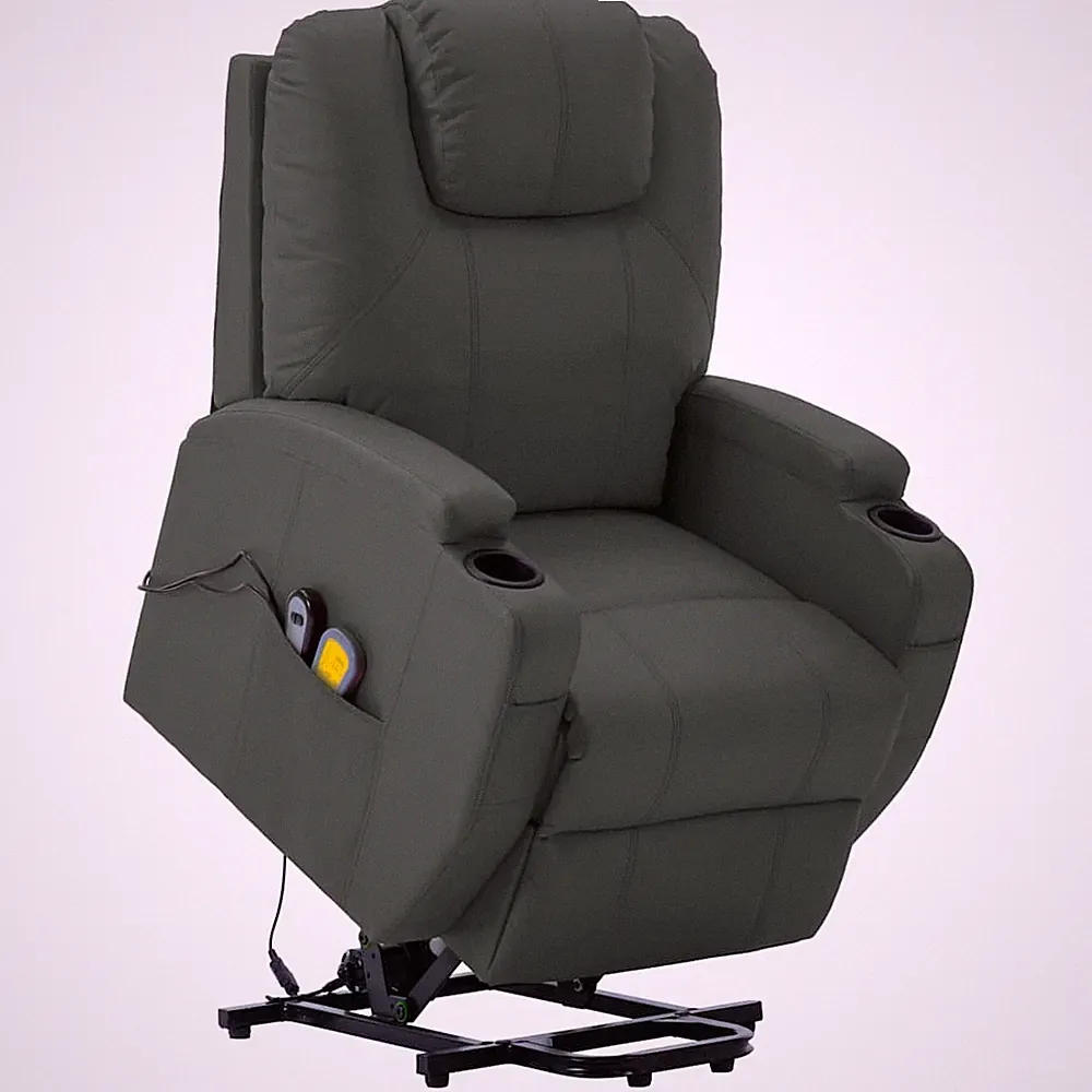 Massagesessel Aufstehhilfe Relaxsessel Fernsehsessel Sessel Kunstleder vidaXL