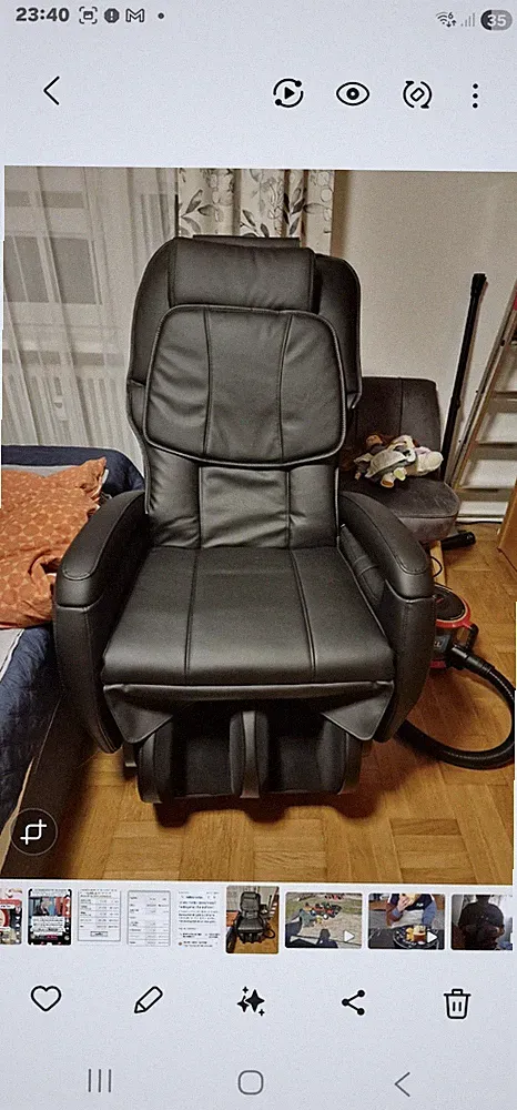 ​Massagesessel Leder Optik Schwarz XXXLutz NP 1399€ Sehr guter Zustand.