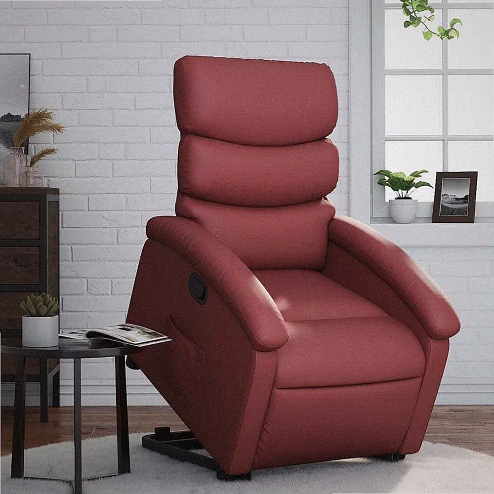 Massagesessel mit Aufstehhilfe Elektrisch Kunstleder Fernsehsessel Relaxsessel