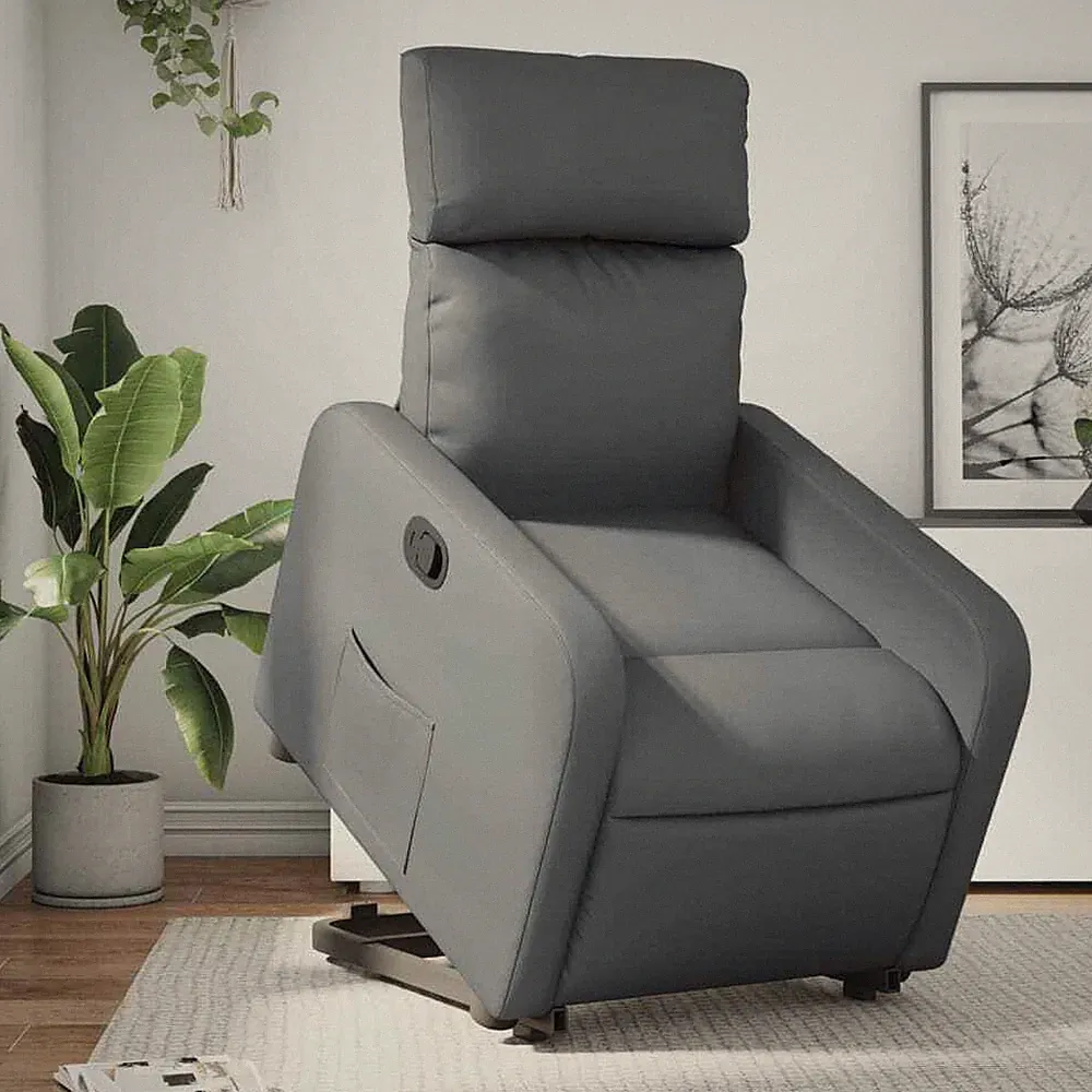 Massagesessel mit Aufstehhilfe Elektrisch Kunstleder Massagefunktion Relaxsessel
