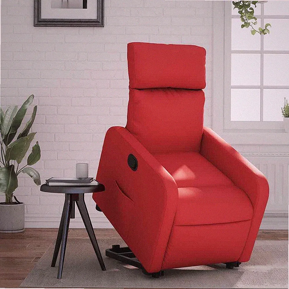 Massagesessel mit Aufstehhilfe Elektrisch Kunstleder Massagefunktion Relaxsessel