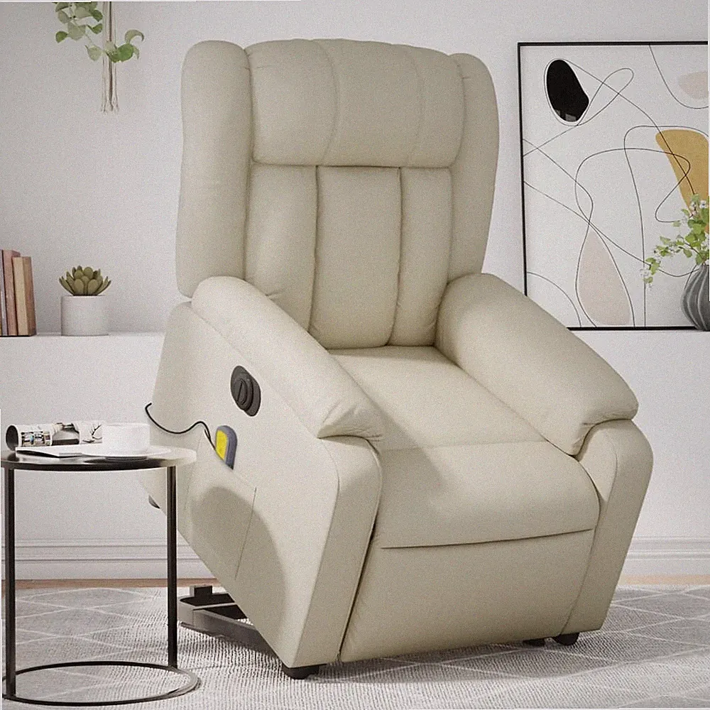 Massagesessel Sessel Sitzmöbel Gartensofa Sofasessel mit Aufstehhilfe Kunstleder