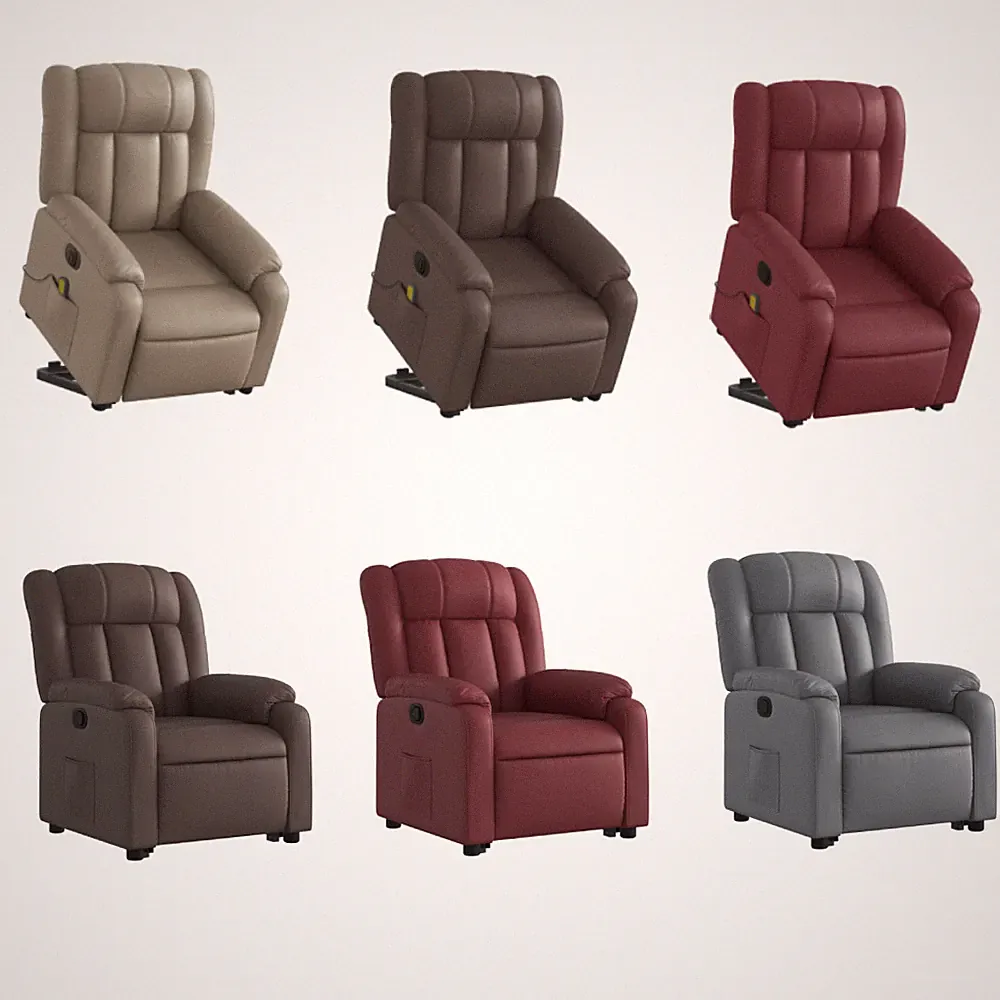 Massagesessel Sessel Sitzmöbel Gartensofa Sofasessel mit Aufstehhilfe Kunstleder