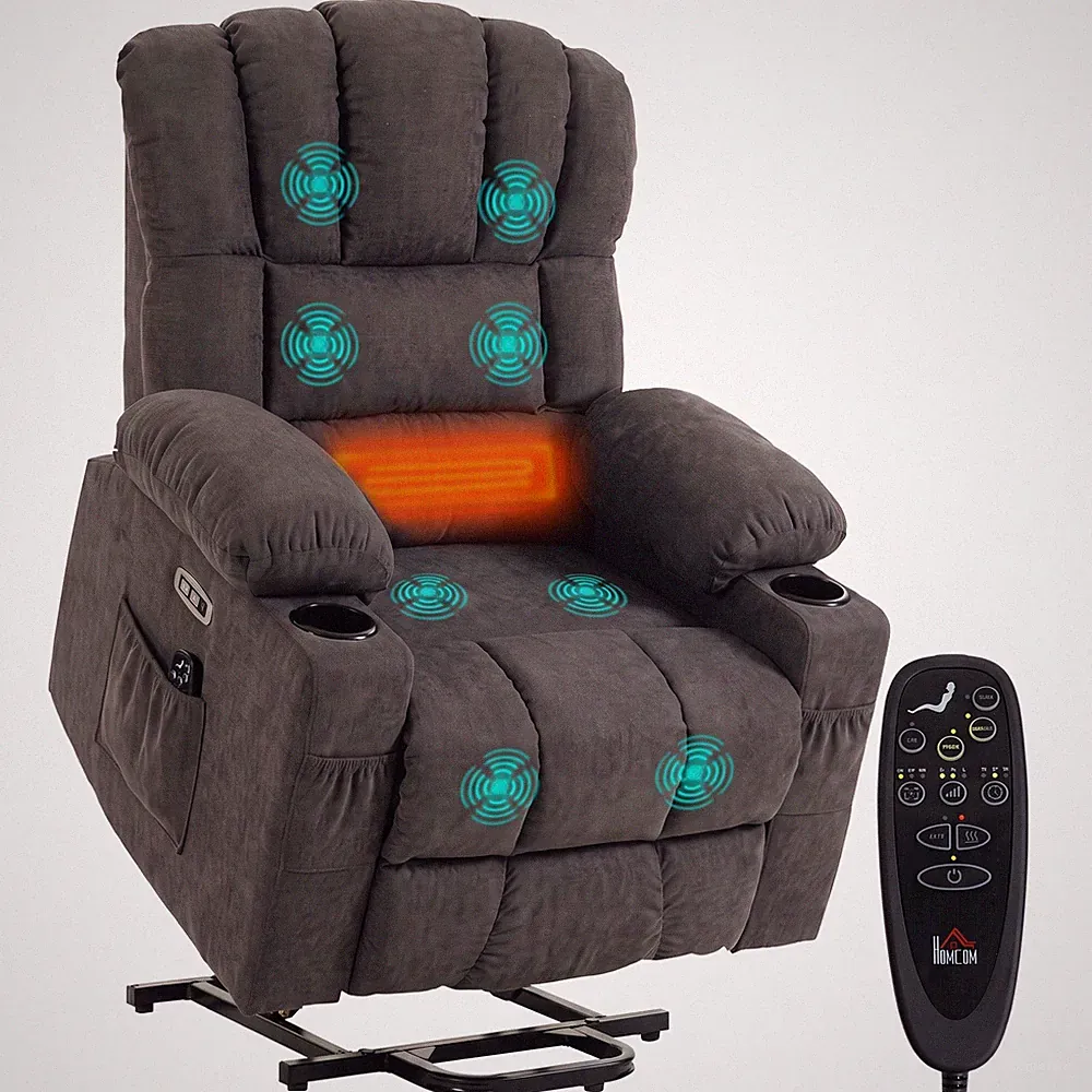 Relaxsessel Elektrisch Fernsehsessel mit Aufstehhilfe Vibrationsmassage, Wärme