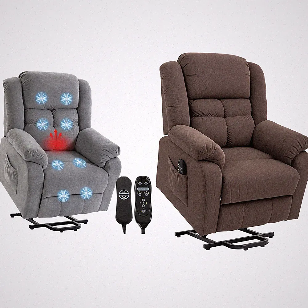 Relaxsessel, Fernsehsessel mit Aufstehhilfe, Liege-, Massage- und Heizfunktion