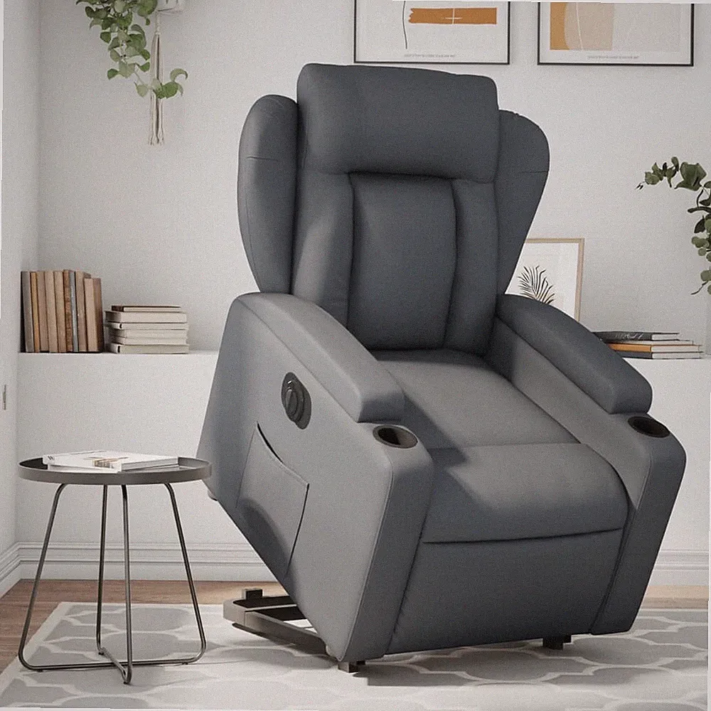 Relaxsessel mit Aufstehhilfe Braun Kunstleder vidaXL