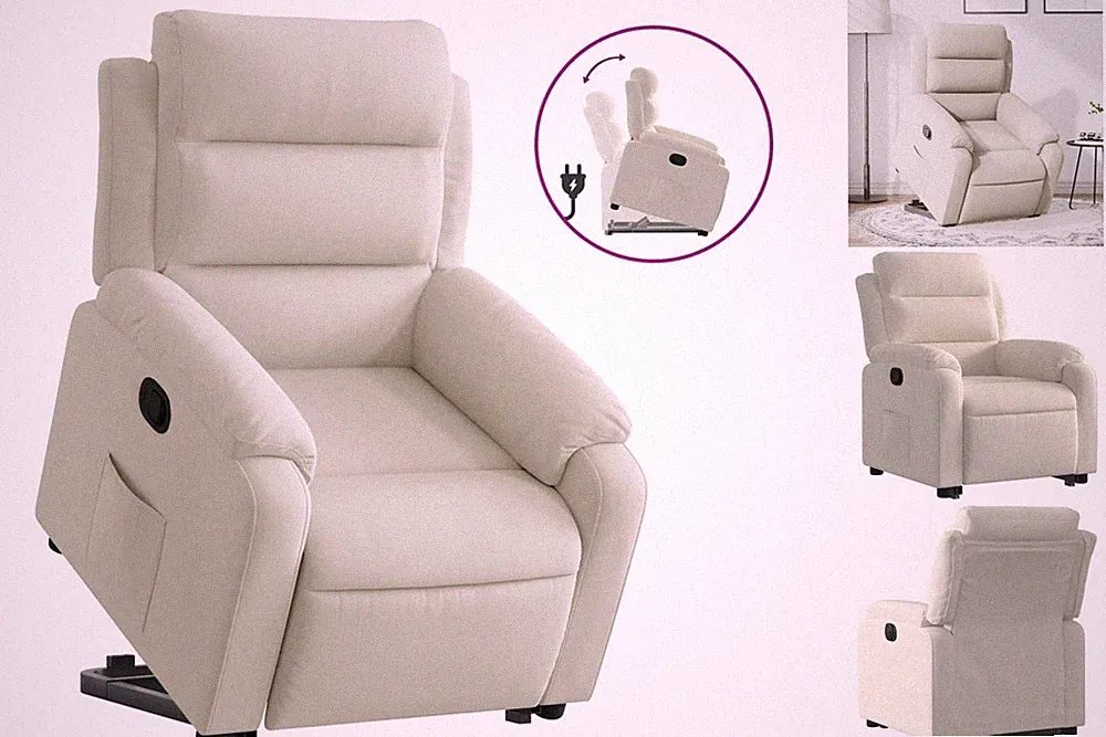 Relaxsessel Mit Aufstehhilfe Creme Samt