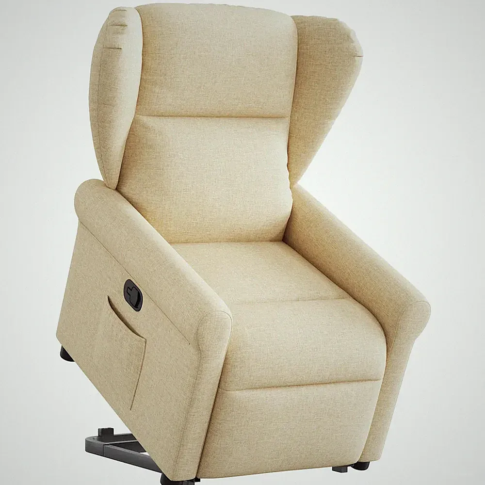 Relaxsessel mit Aufstehhilfe Creme Stoff Sessel Senioren