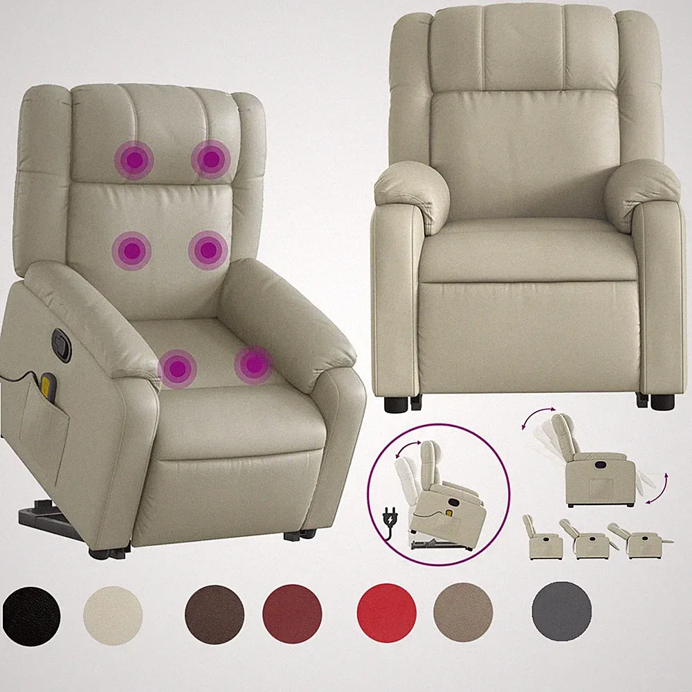 Relaxsessel mit Aufstehhilfe Kunstleder Sessel Fernsehsessel Massagesessel Sofa