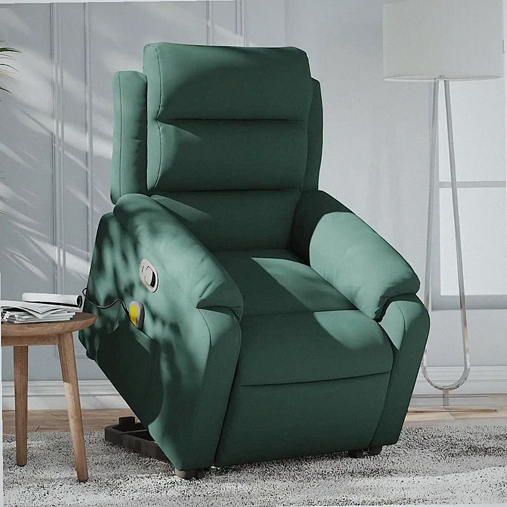 Relaxsessel mit Aufstehhilfe Schwarz Samt vidaXL