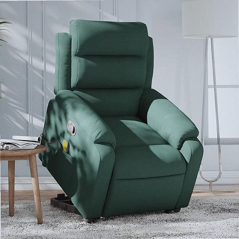 Relaxsessel mit Aufstehhilfe Schwarz Samt vidaXL