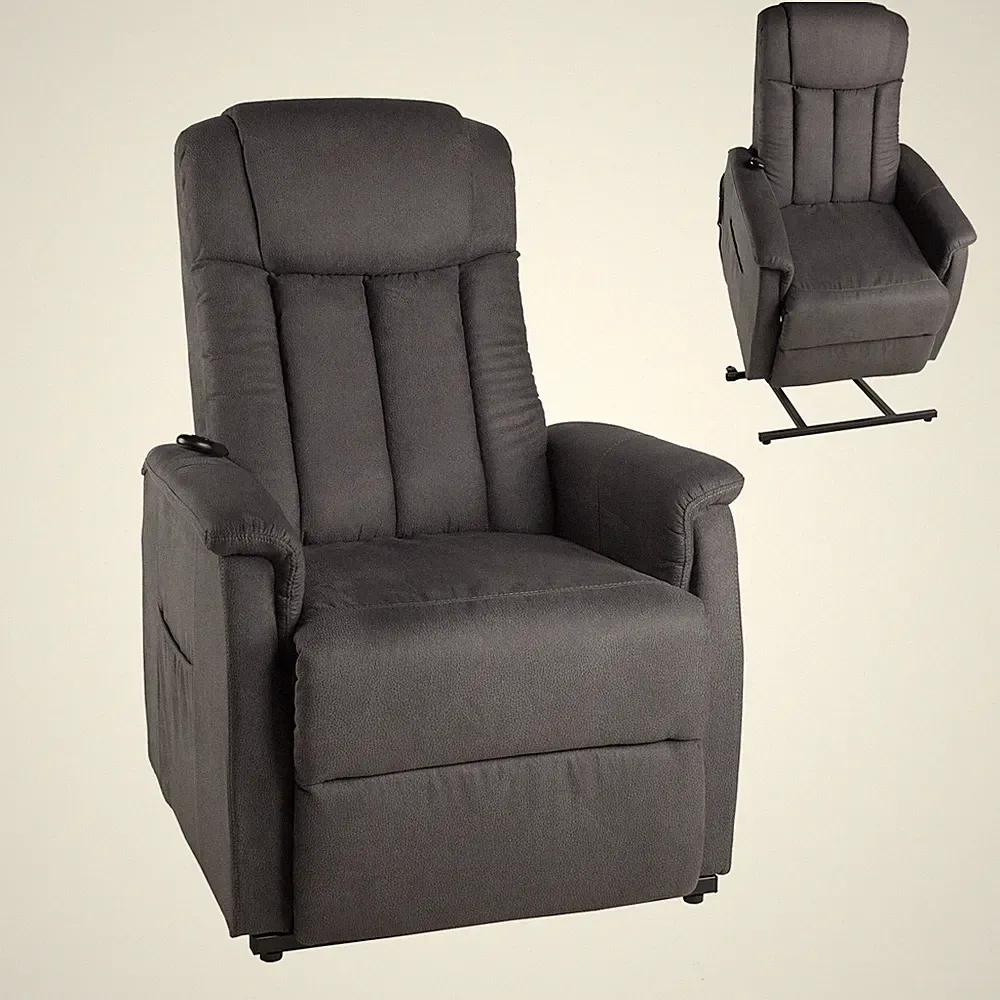TV-Sessel - anthrazit - motorisierte Aufstehhilfe Sessel Cocktailsessel