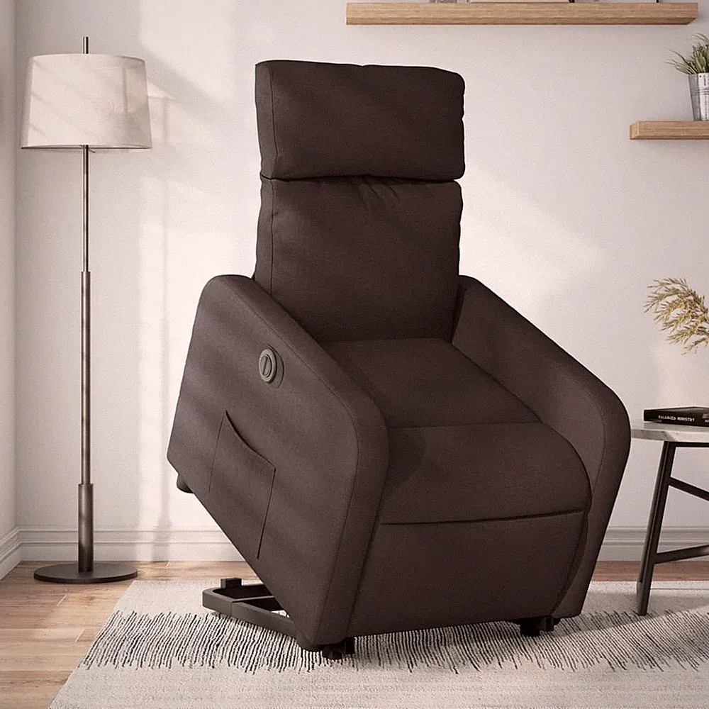 vidaXL Elektrischer Massagesessel mit Aufstehhilfe und Liegefunktion, Braun