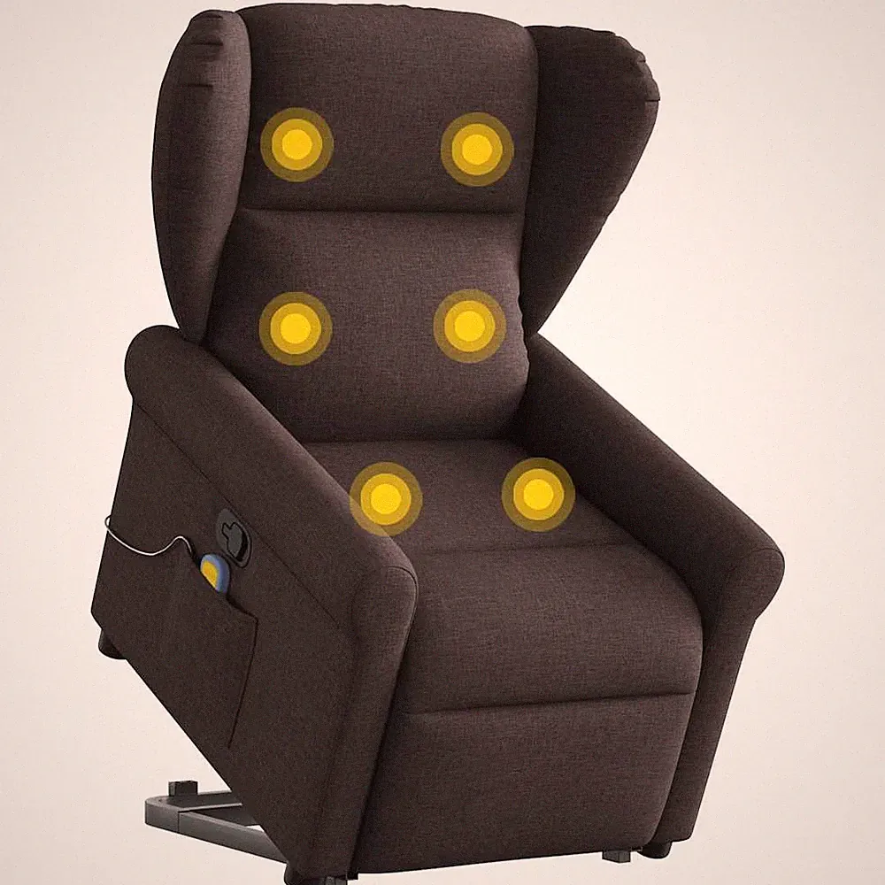 vidaXL Relaxsessel mit Aufstehhilfe Hellgrau Stoff