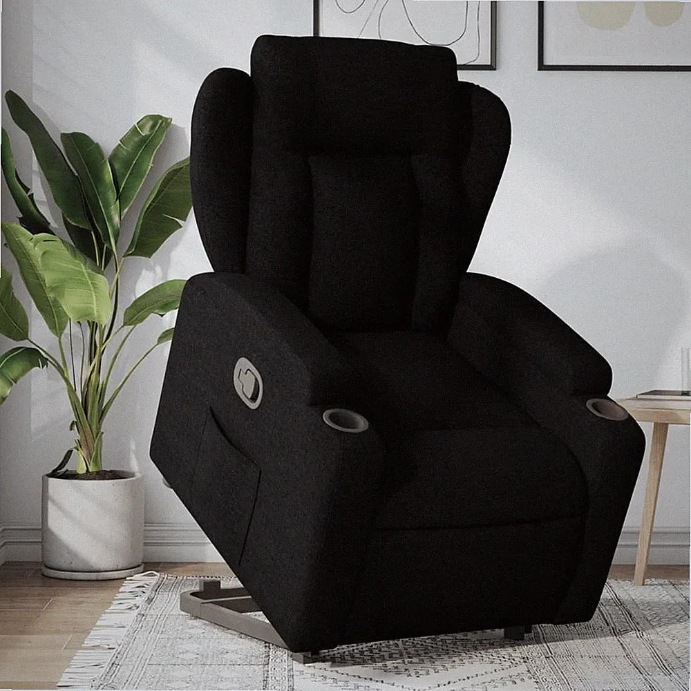 VidaXL Relaxsessel Mit Aufstehhilfe Schwarz Stoff