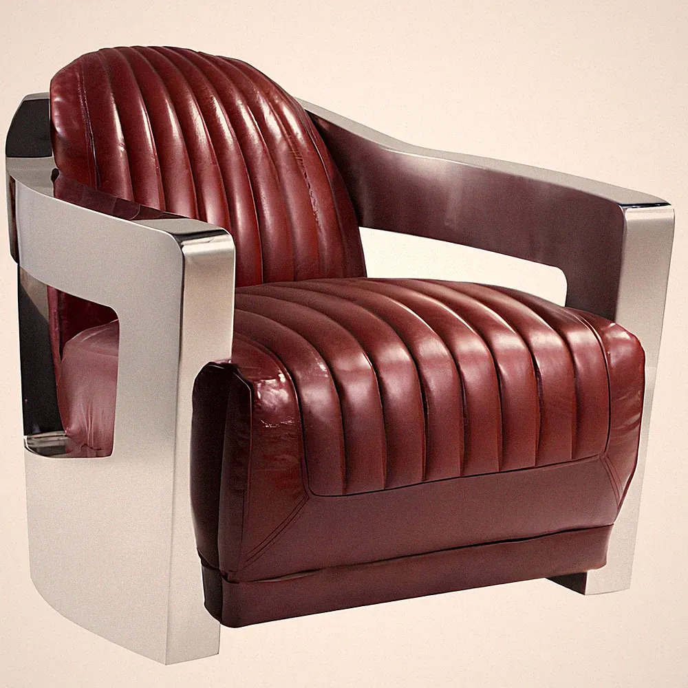 Vintage Aviator Pilot Chair Vintage Distressed Rot Real Leather