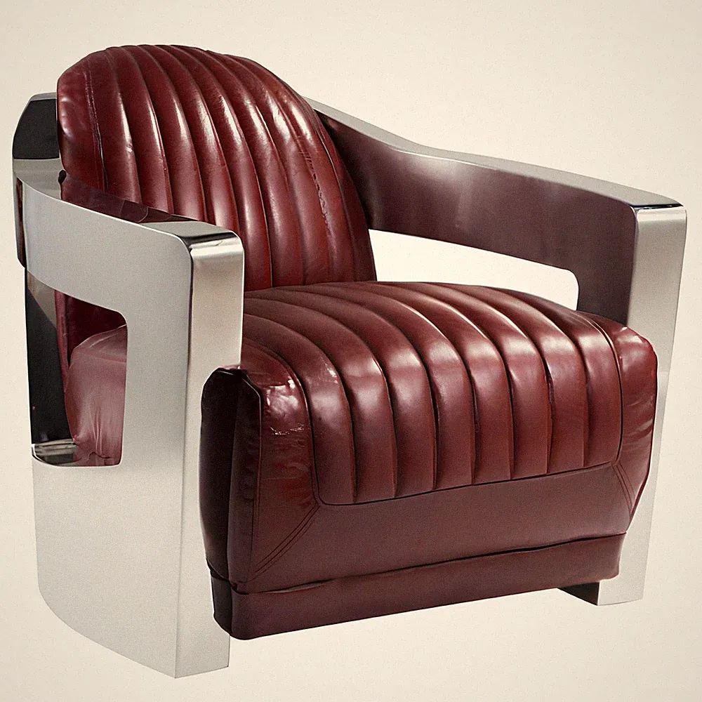 Vintage Aviator Pilot Chair Vintage Distressed Rot Real Leather